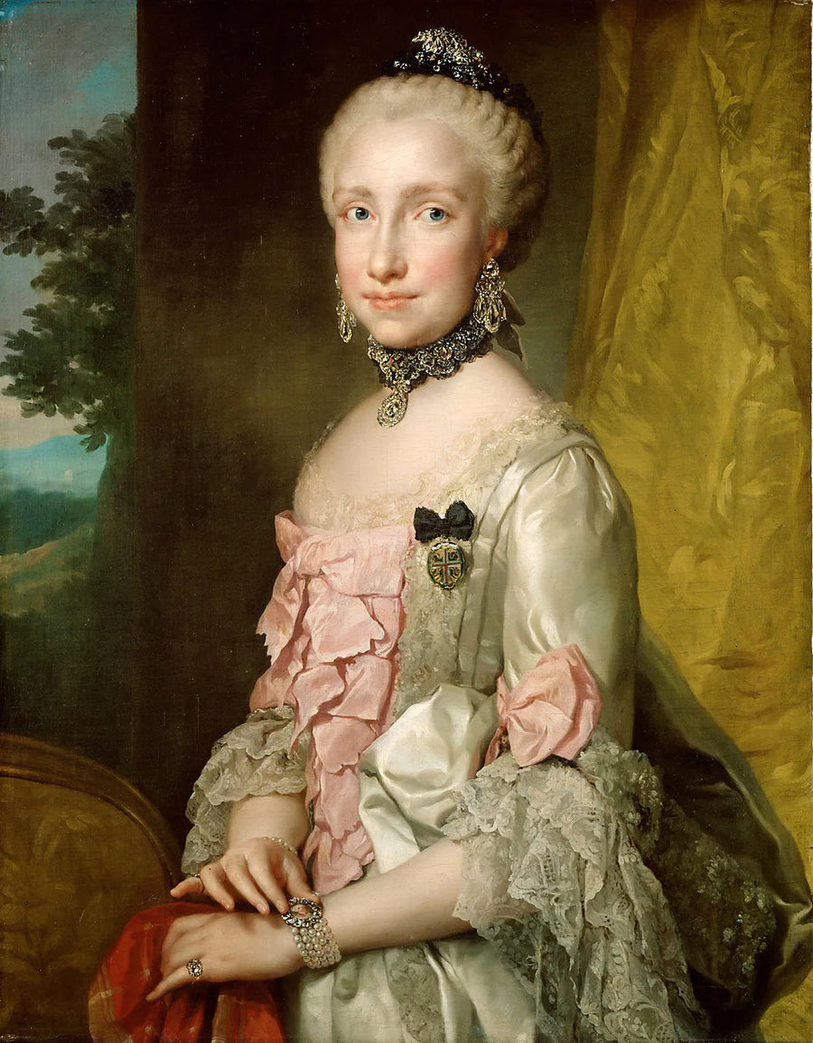 Porträtt av Marie-Louise av Spanien - Anton Raphael Mengs