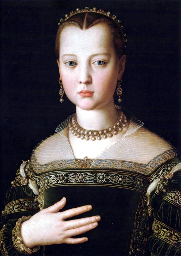 Porträtt av Marie de Médicis - Bronzino