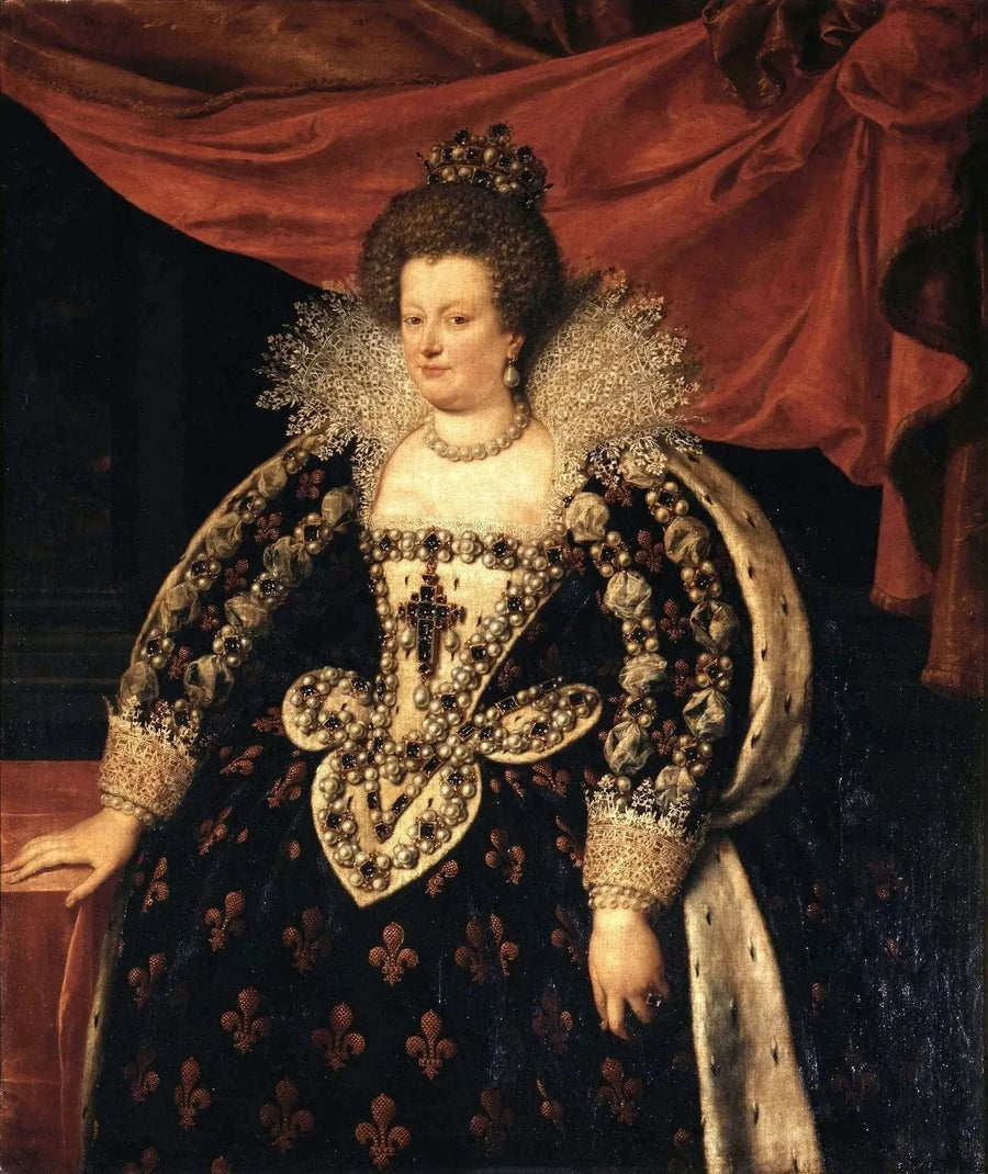 Porträtt av Marie de Médicis - Frans Pourbus den Yngre