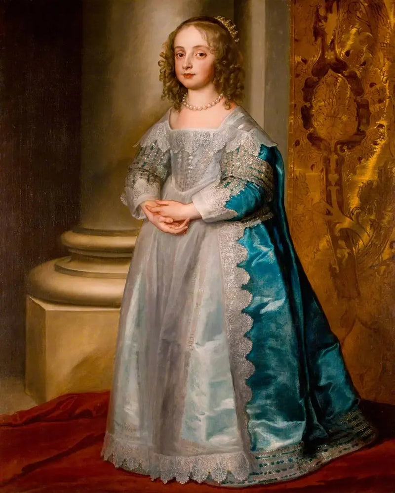 Porträtt av Marie Stuart I, prinsessa och prinsessa av Orange (1631-1660) - Antoine van Dyck