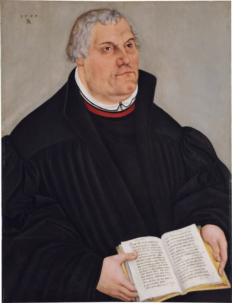 Porträtt av Martin Luther - Lucas Cranach den äldre