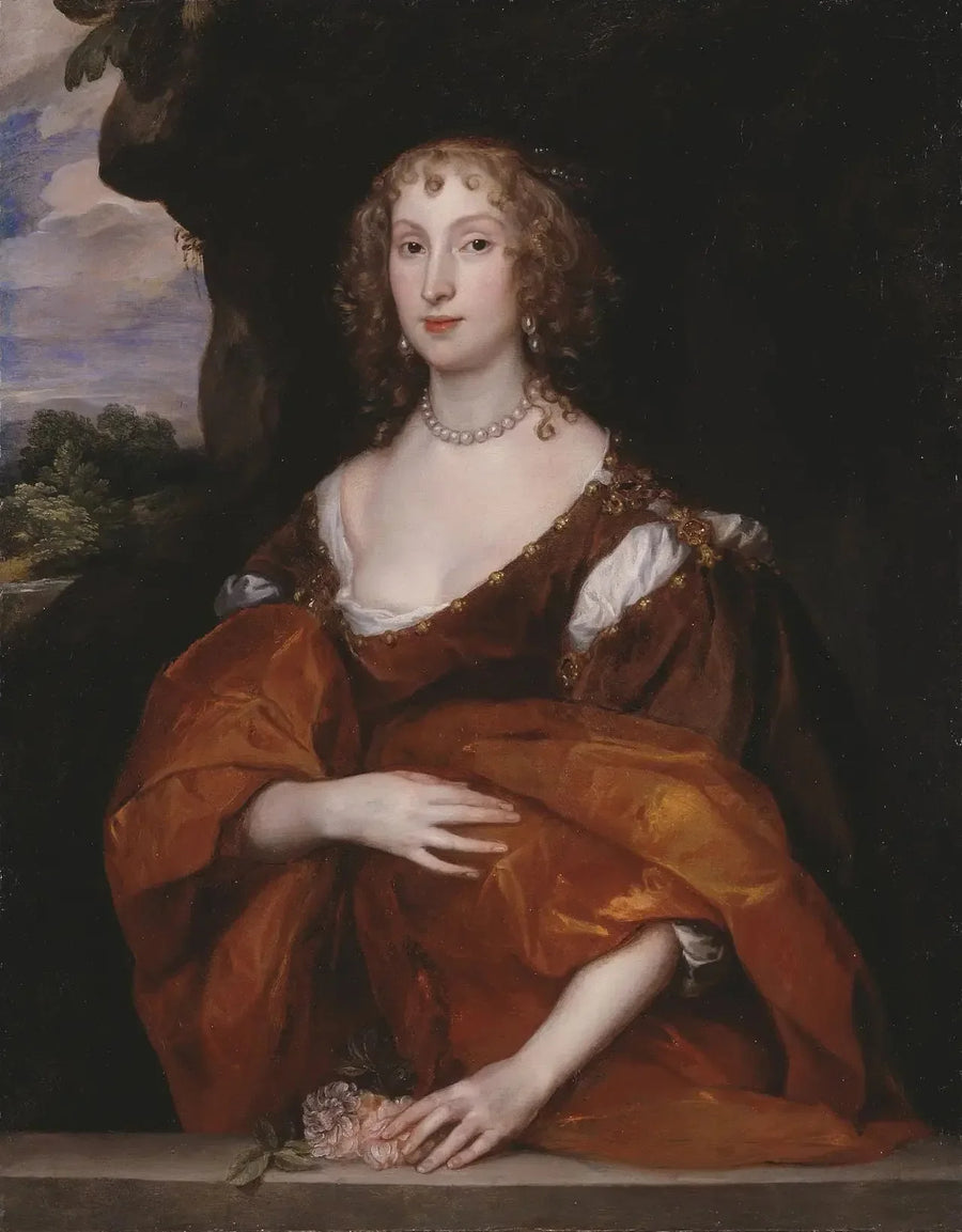 Porträtt av Mary Hill, Lady Killigrew - Antoine van Dyck