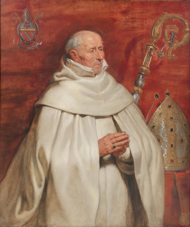 Porträtt av Matthaeus Yrsselius (1541-1629), abbot vid klostret Saint-Michel i Antwerpen - Peter Paul Rubens