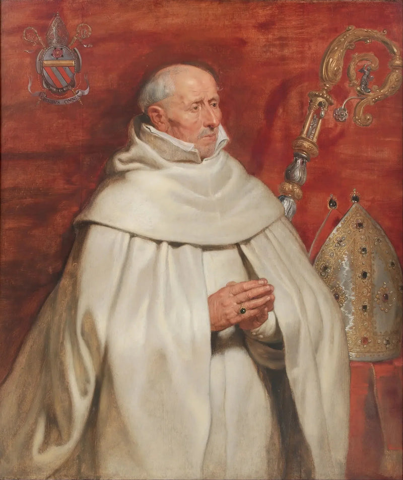 Porträtt av Matthaeus Yrsselius (1541-1629), abbot vid klostret Saint-Michel i Antwerpen - Peter Paul Rubens