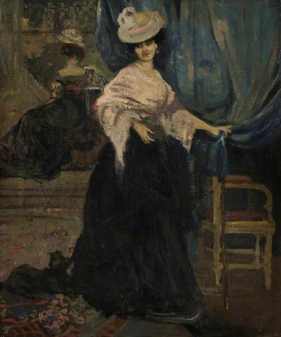 Porträtt av fru Amy Halford - Charles Conder