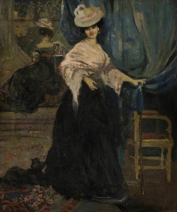 Porträtt av fru Amy Halford - Charles Conder