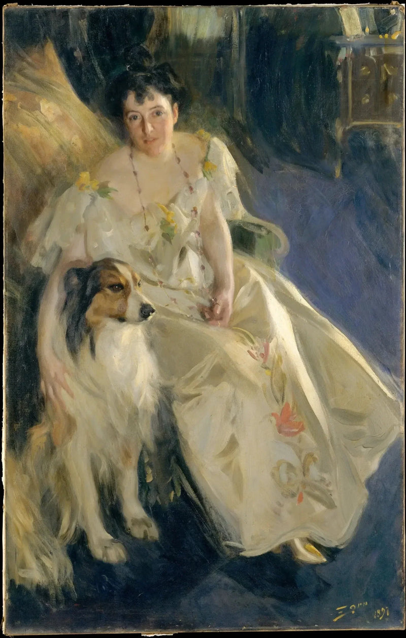 Porträtt av fru Bacon - Anders Zorn