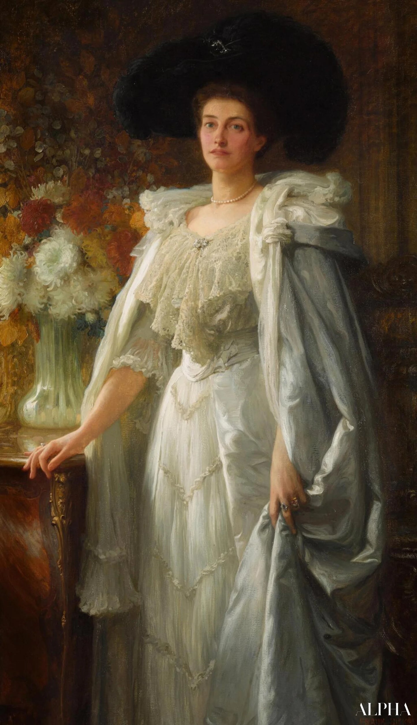 Portrait de Mme Henry Reiss - Sir Francis Dicksee Reproductions de tableaux à la peinture à l’huile