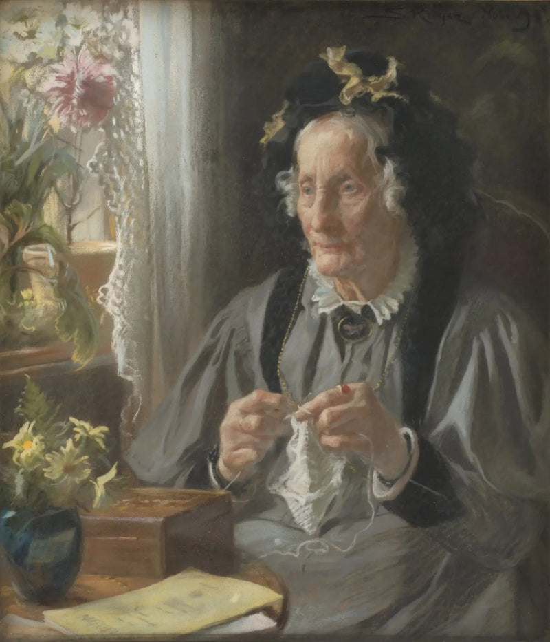 Porträtt av fru S. A. Casse, född Engelbreth - Peder Severin Krøyer