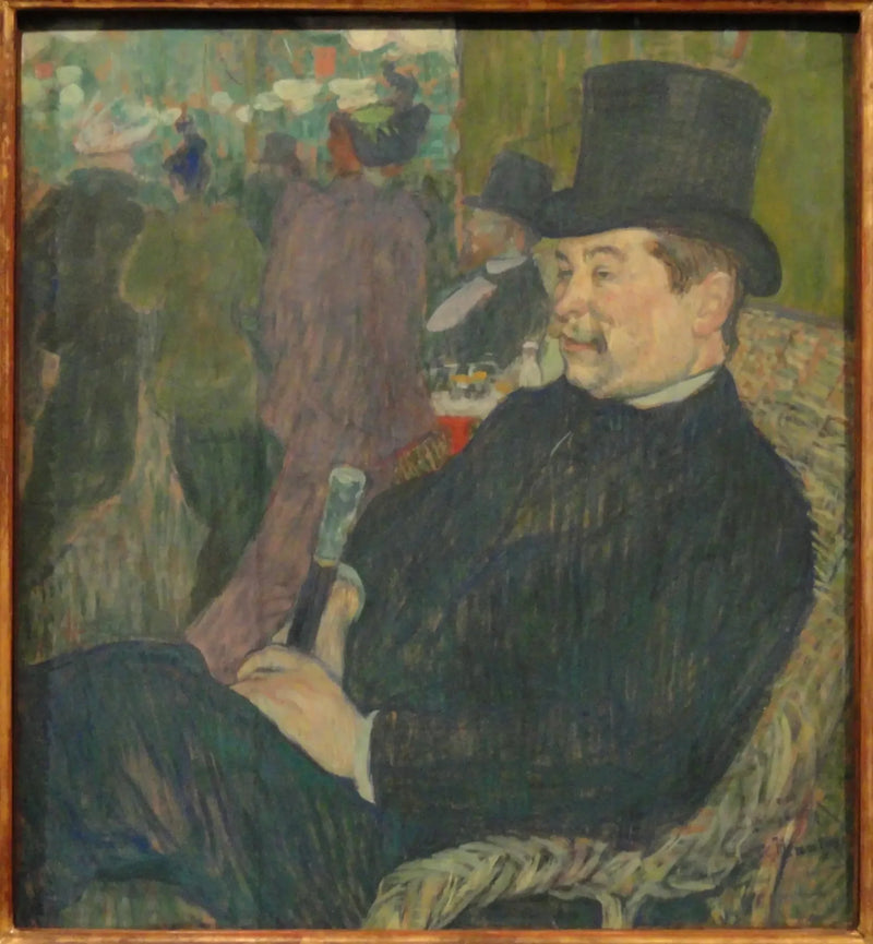 Porträtt av Monsieur Delaporte i Paris trädgård - Henri de Toulouse-Lautrec