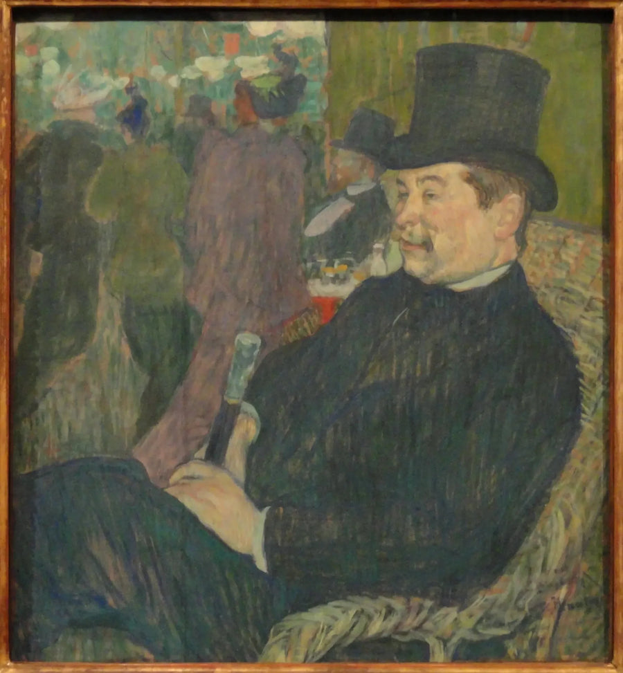 Porträtt av Monsieur Delaporte i Paris trädgård - Henri de Toulouse-Lautrec