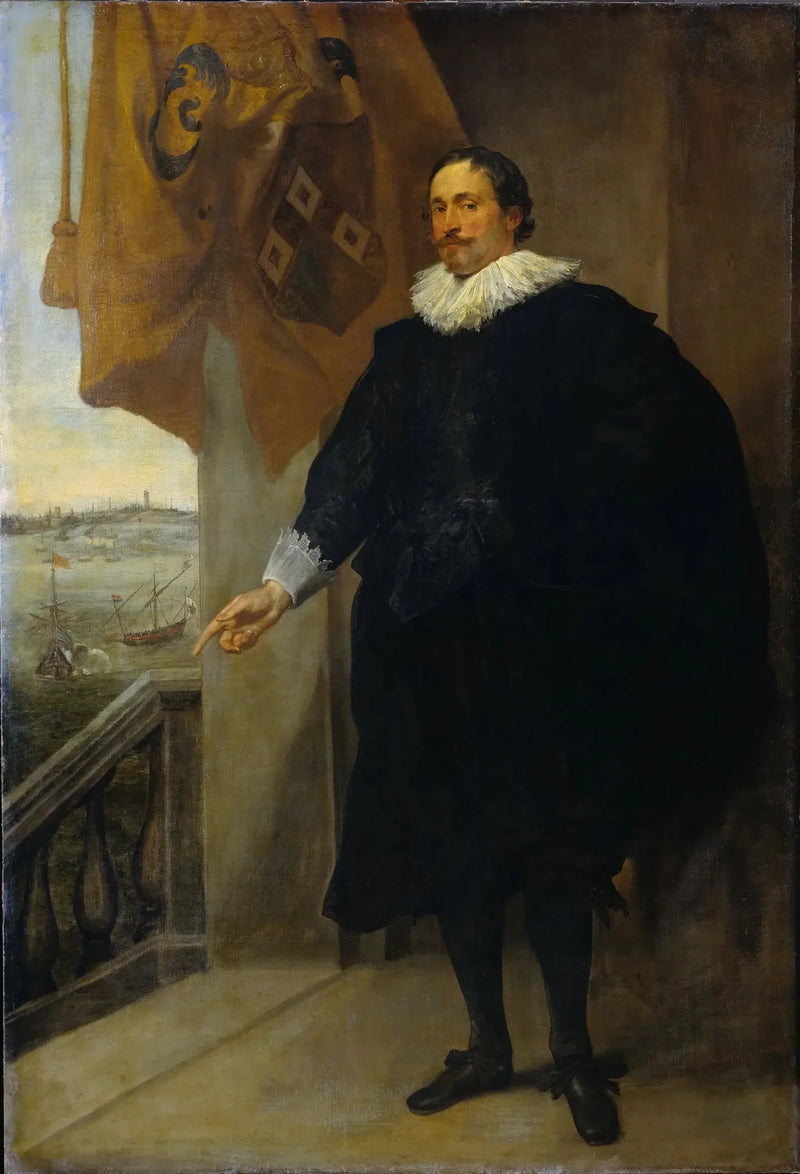 Porträtt av Nicolas van der Borght. Handelsman i Antwerpen - Antoine van Dyck