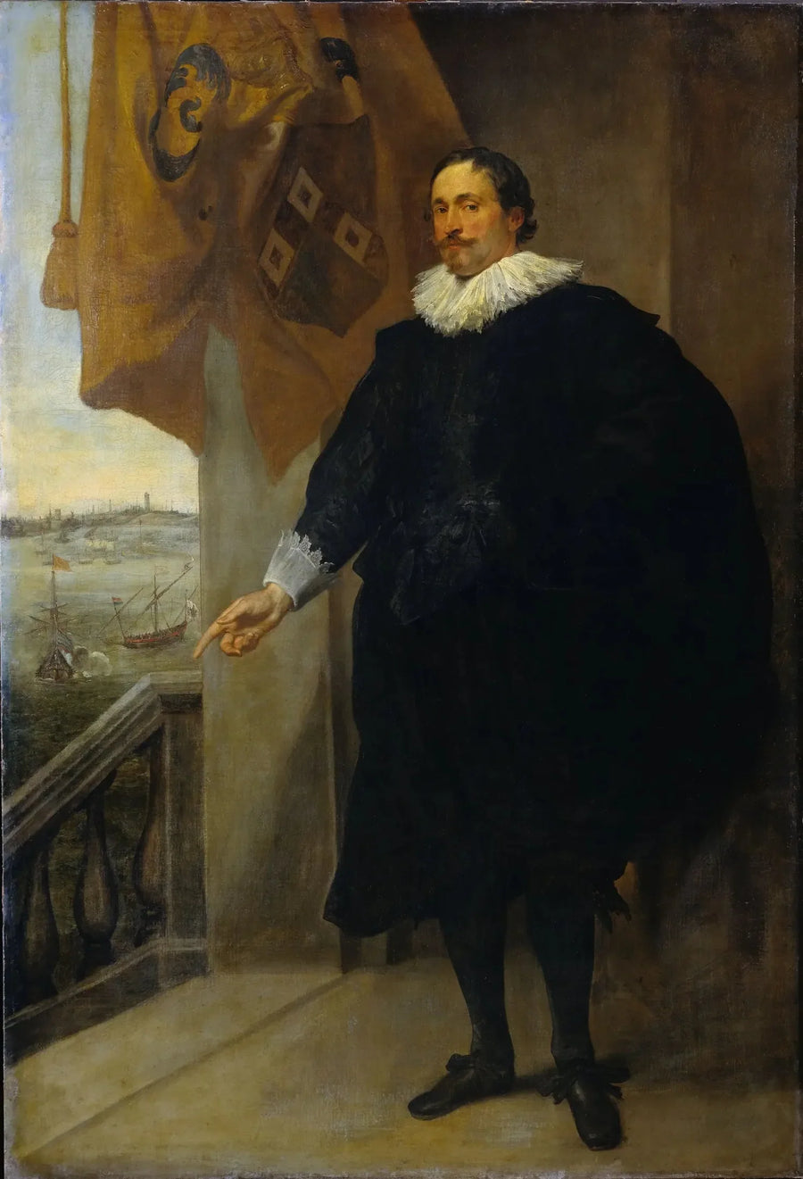 Porträtt av Nicolas van der Borght. Handelsman i Antwerpen - Antoine van Dyck