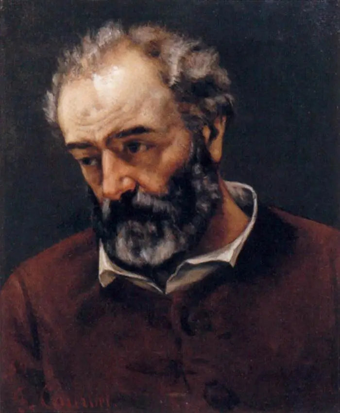 Porträtt av Paul Chenavard - Gustave Courbet