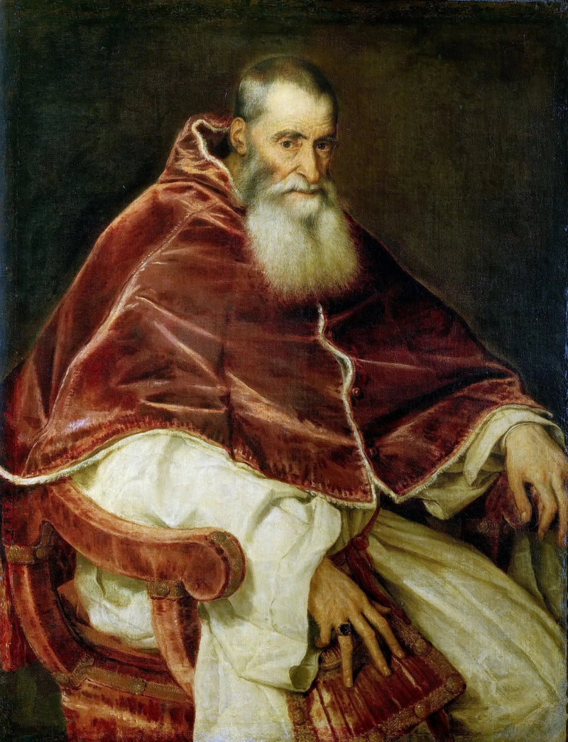 Porträtt av Paul III - Titian