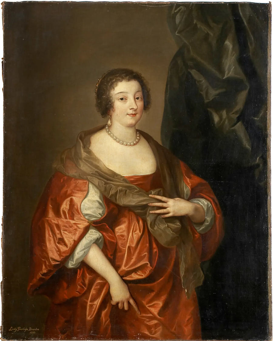 Porträtt av Pénélope Naunton, Lady Herbert - Antoine van Dyck