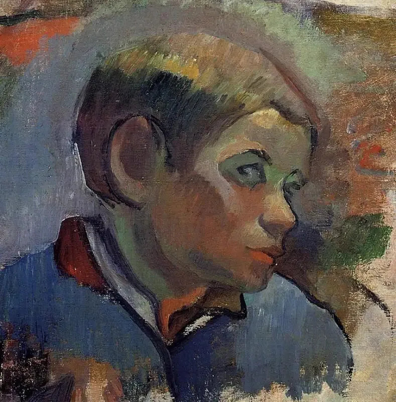 Porträtt av liten pojke - Paul Gauguin