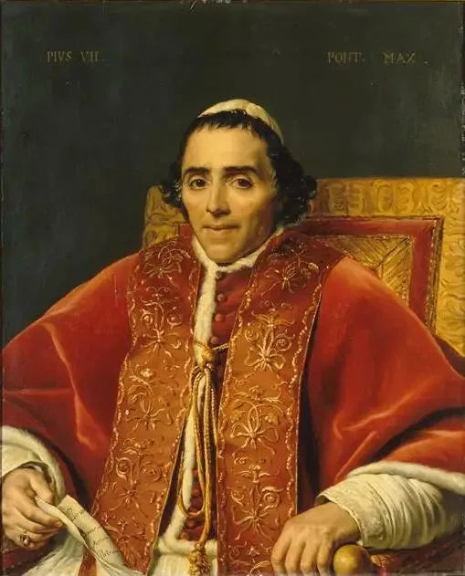 Porträtt av Pius VII - Jacques-Louis David