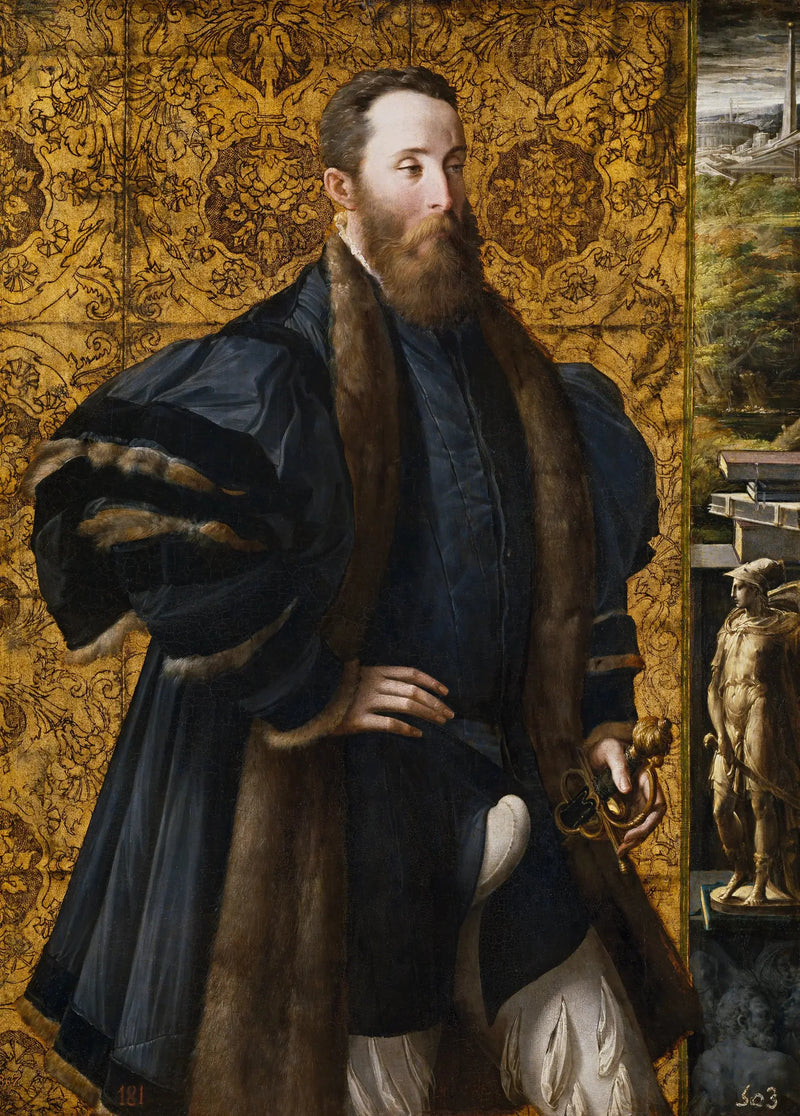 Porträtt av Pier Maria Rossi de San Secondo - Parmigianino