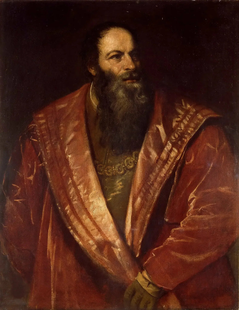 Porträtt av Pierre l'Arétin - Titian