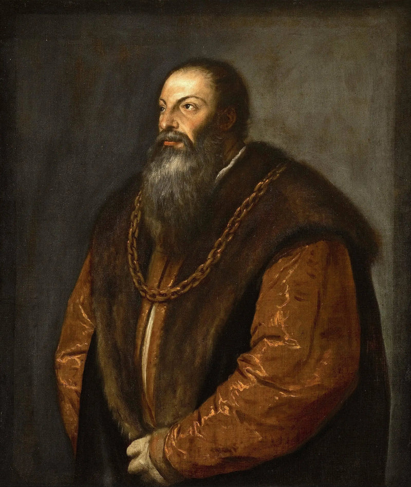 Porträtt av Pietro Aretino - Titian