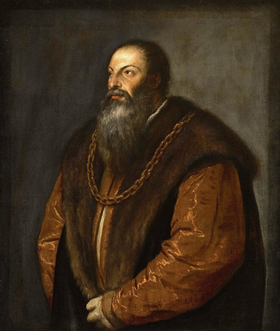 Porträtt av Pietro Aretino - Titian
