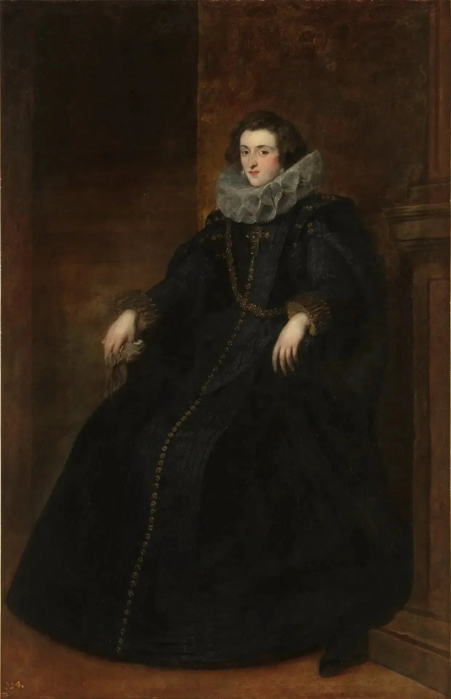 Porträtt av Policena Spinola, markisinna av Leganés - Antoine van Dyck