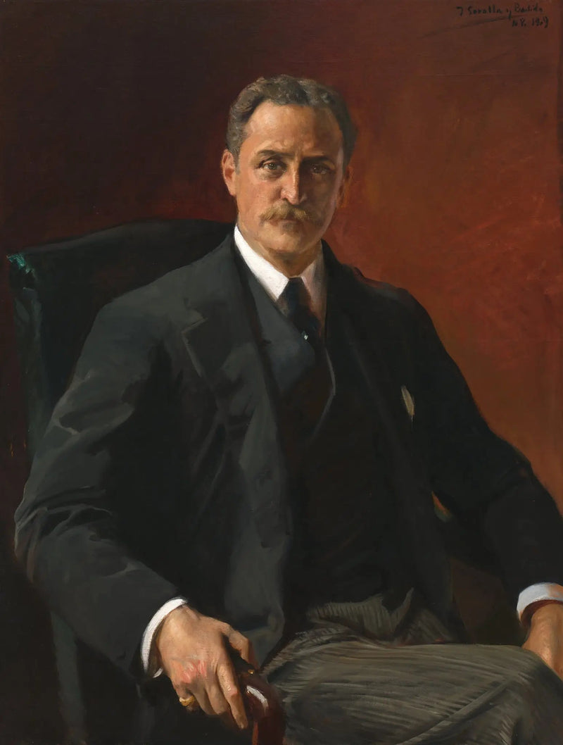 Porträtt av Robert Bacon, 39:e utrikesministern under Theodore Roosevelts presidentskap - Joaquín Sorolla