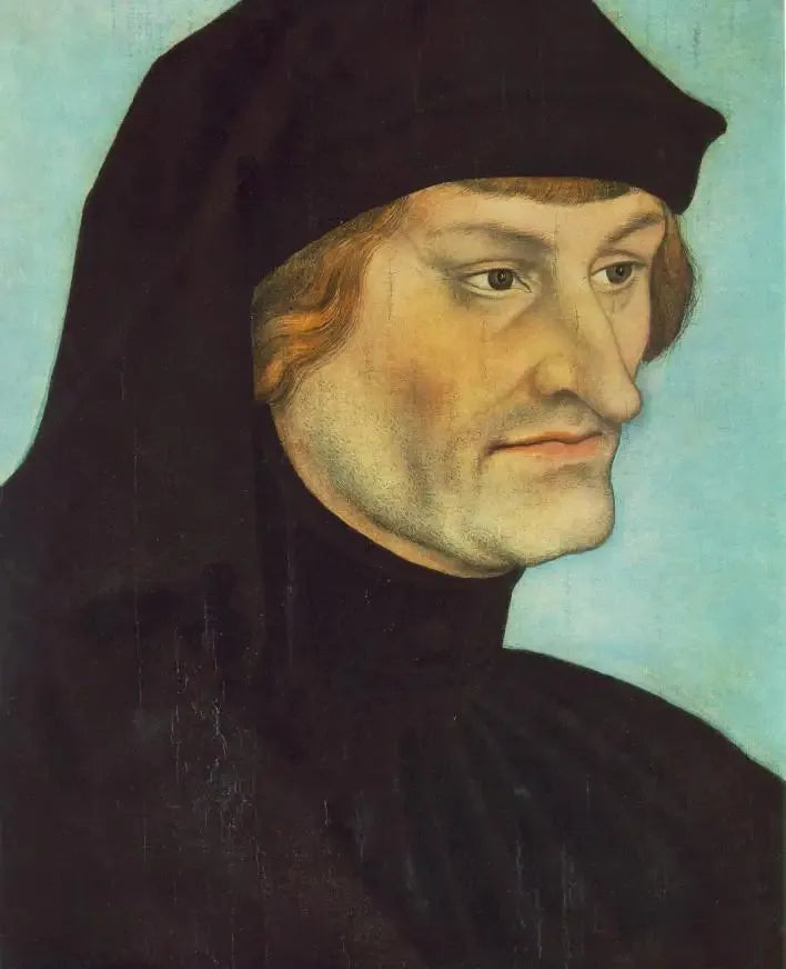Porträtt av Rudolph Agricola eller Porträtt av Johannes Geiler von Kaysersberg - Lucas Cranach den äldre