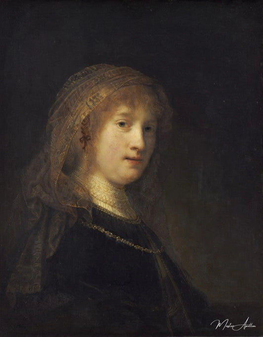 Portrait de Saskia van Uylenburgh - Rembrandt van Rijn - Reproductions de tableaux et peintures haut de gamme