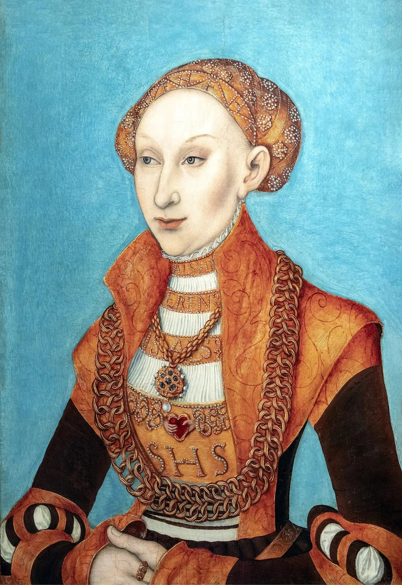 Porträtt av Sibylle av Kleve, elektör av Sachsen - Lucas Cranach den äldre