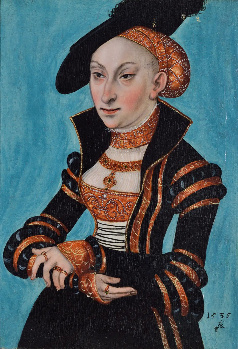 Porträtt av Sibylle av Sachsen - Lucas Cranach den äldre