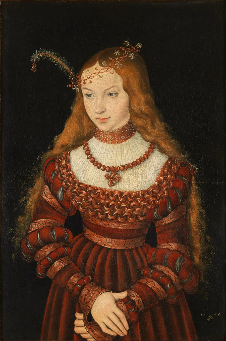 Porträtt av Sibylle von Cleve - Lucas Cranach den äldre