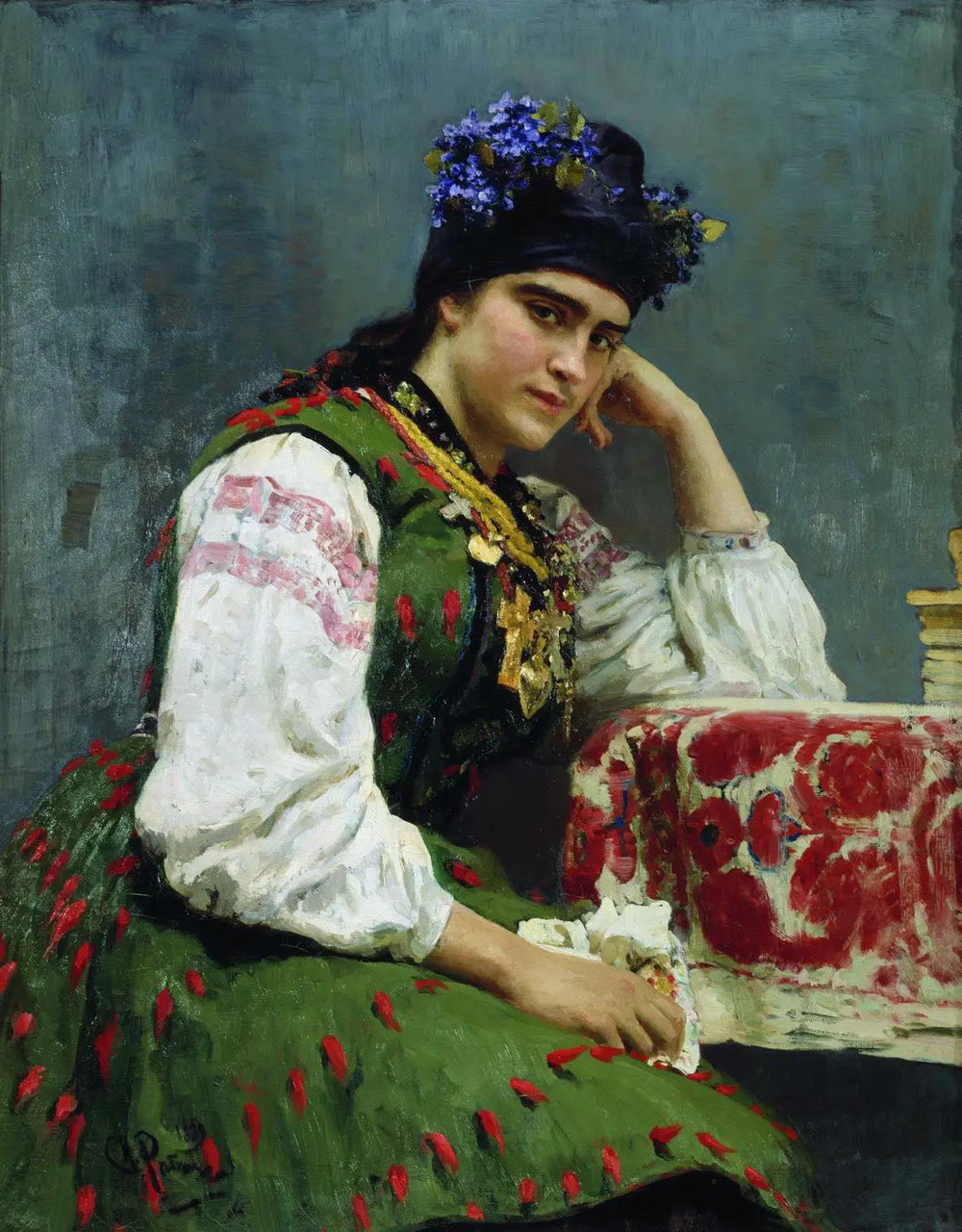Portrait de Sofya Dragomirova - Ilya Repin - Alpha Reproduction