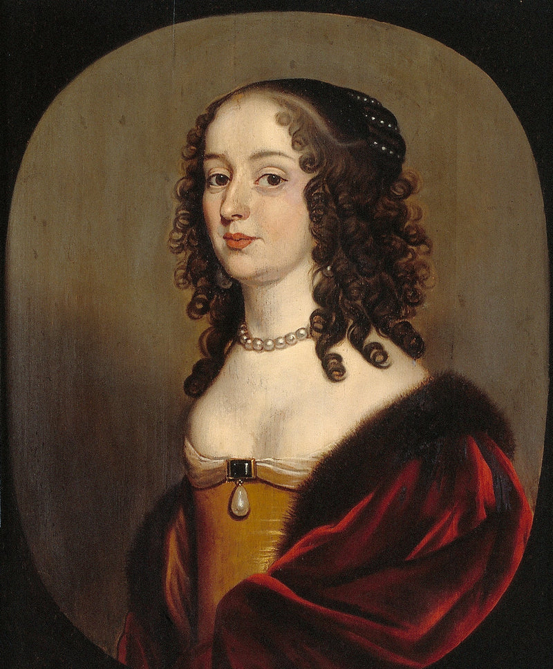 Porträtt av Sophie van de Palts (1630-1714), äkta make av Ernst August I, kurfurste av Hannover - Gerrit van Honthorst