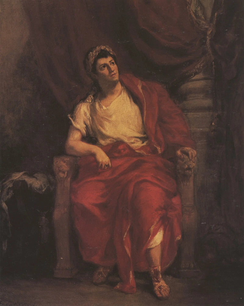Porträtt av Talma som Neron - Eugène Delacroix