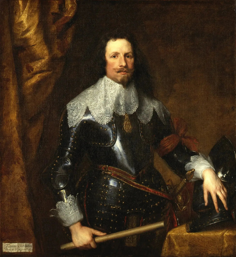 Porträtt av Tomaso di Savoia-Carignano - Antoine van Dyck
