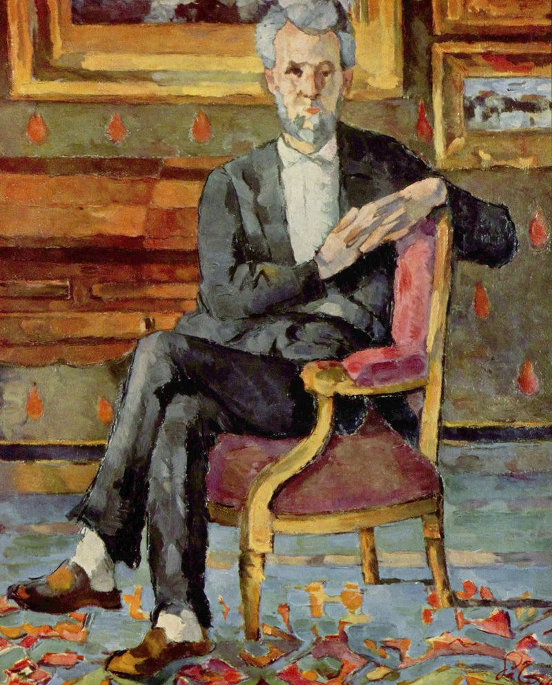 Porträtt av Victor Chocquet sittande - Paul Cézanne