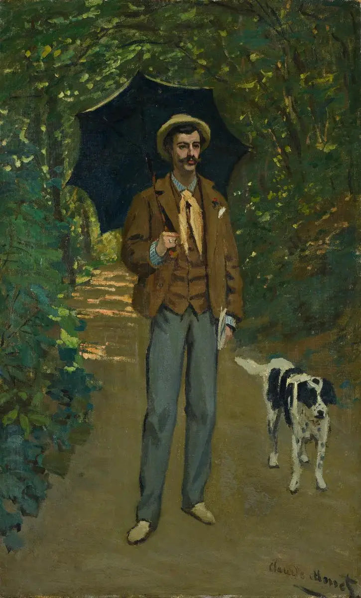 Porträtt av Victor Jacquemont med parasoll - Claude Monet