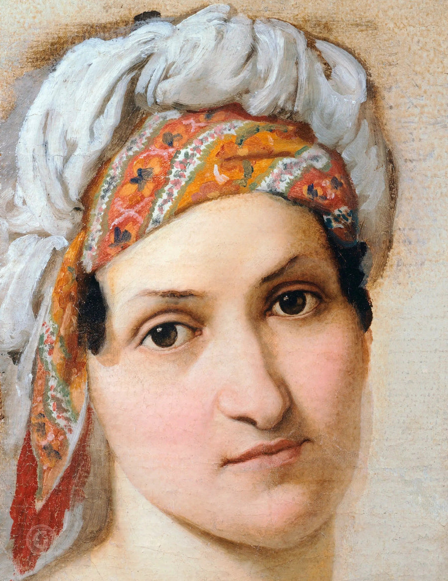 Porträtt av Vincenza Scaccia, konstnärens flickvän - Francesco Hayez
