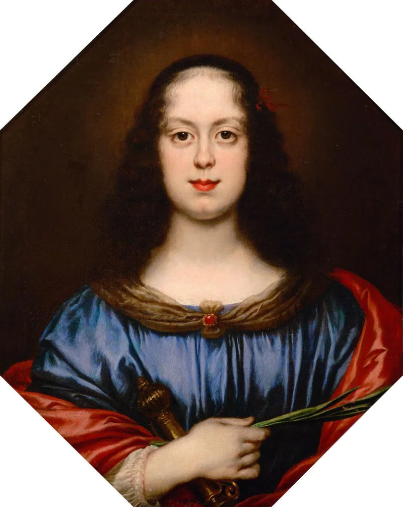 Porträtt av Vittoria della Rovere (1622-1694) i Sankt Katarina - Carlo Dolci