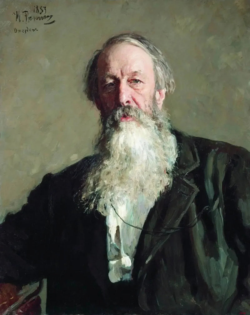 Porträtt av Vladimir Stasov - Ilya Repin