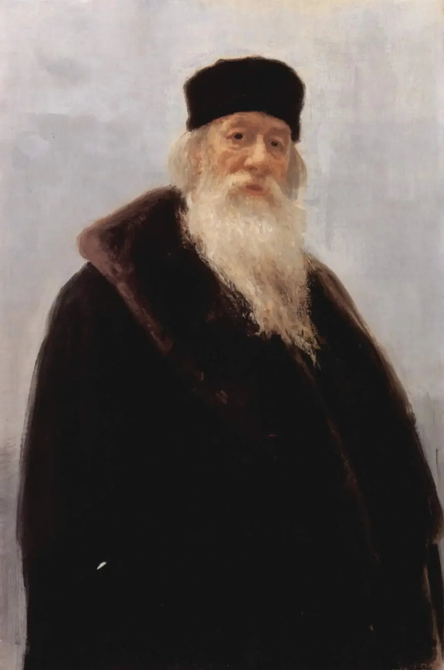 Porträtt av Vladimir Vasilievich Stasov, rysk konsthistoriker och Musikskrift - Ilya Repin