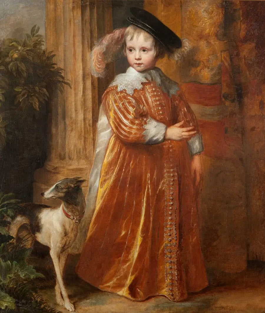 Porträtt av Willem II van Oranje-Nassau (1626-1650) barn - Antoine van Dyck
