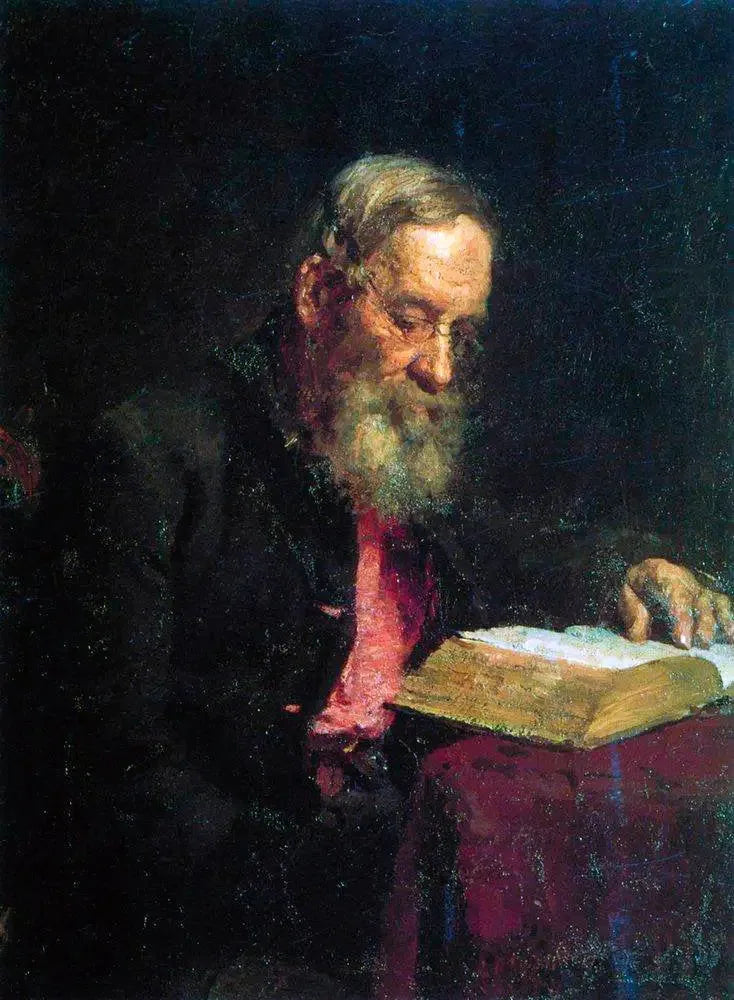 Porträtt av Yefim Vasilyevich Repin, konstnärens far - Ilya Repin