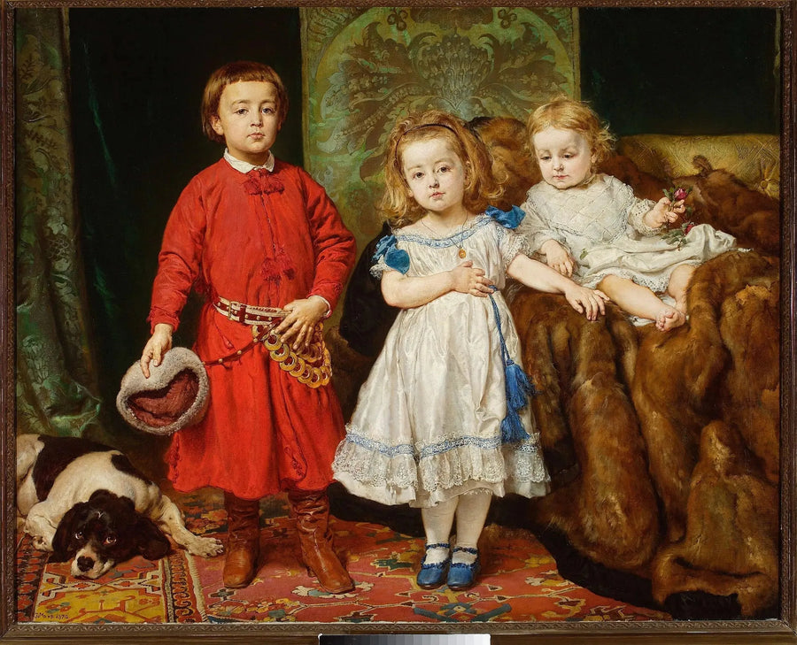 Porträtt av konstnärens barn: Tadeusz, Helena och Beata - Jan Matejko