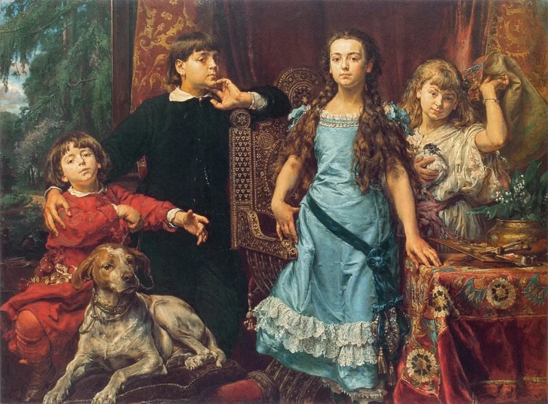 Porträtt av konstnärens fyra barn - Jan Matejko