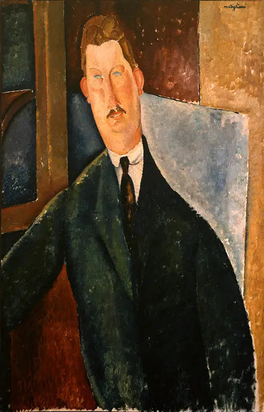 Porträtt av man - Amedeo Modigliani