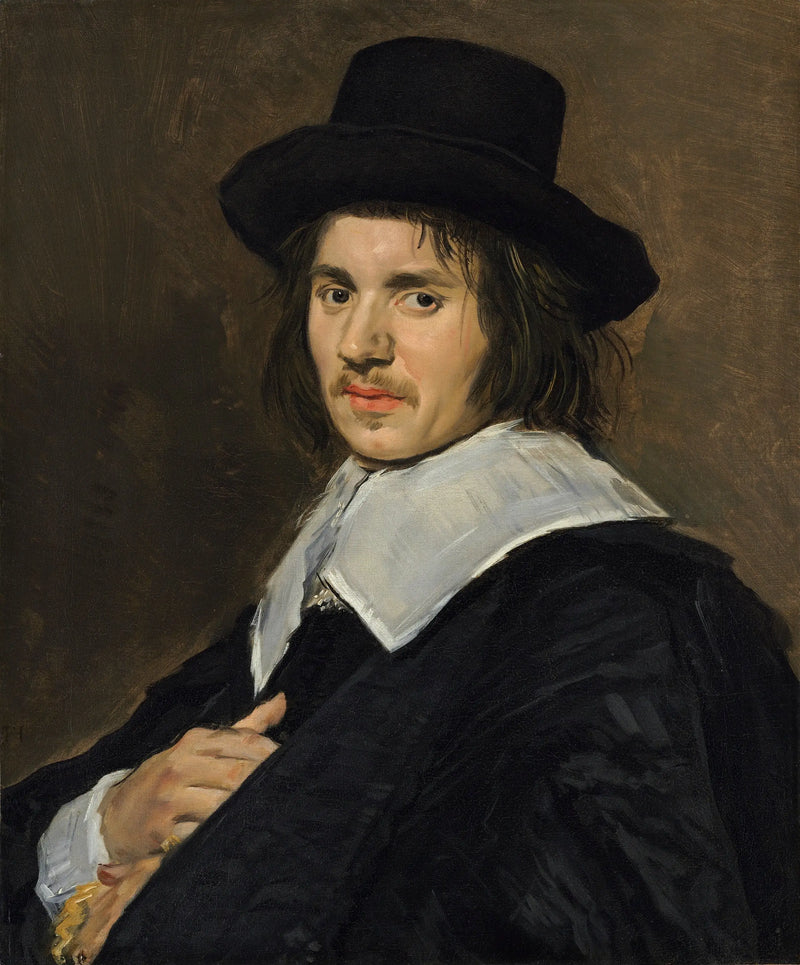 Porträtt av en man med hatt - Frans Hals