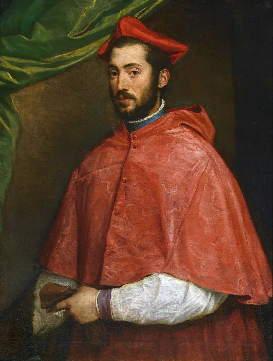Porträtt av kardinalen Alexandre Farnèse - Titian